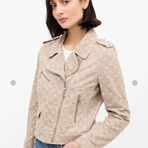 Louis Vuitton Light Pink Monogram Biker Jacket
